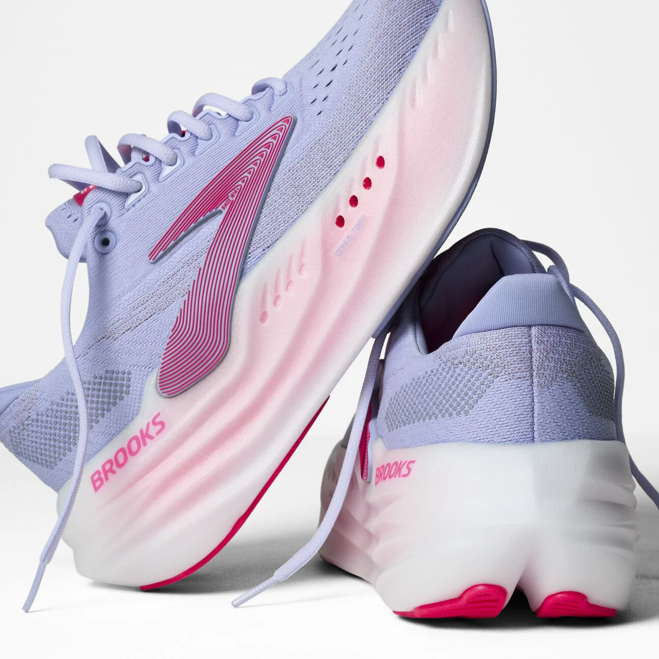 Tenis Mujer Brooks Running Glycerin Max - Blue Heron/Diva Pink/White - Imagen 3