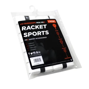 Pack Blister Nox 12 Overgrips Pro Blanco Liso